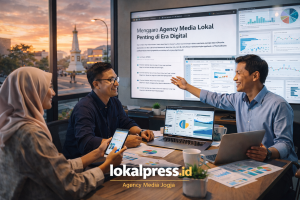 Agency media lokal berperan penting di era digital dalam menjaga kualitas informasi, konteks lokal, dan kepercayaan publik. Simak perannya di sini. foto: By Chat GBT